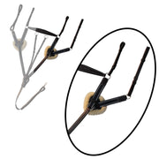 ExionPro 5 Point Breastplate with Sheepskin Padding - Navy Blue Elastic & White Lines