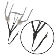 ExionPro 5 Point Breastplate with Sheepskin Padding - Navy Blue Elastic & Yellow Line