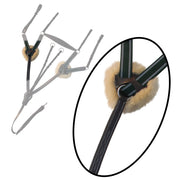 ExionPro 5 Point Breastplate with Sheepskin Padding - Green Elastic & White Lines