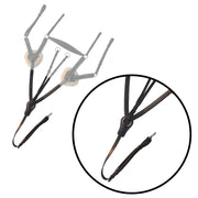 ExionPro 5 Point Breastplate with Sheepskin Padding - Green Elastic & White Lines