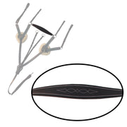 ExionPro 5 Point Breastplate with Sheepskin Padding - Green Elastic & White Lines