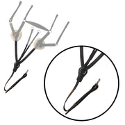 ExionPro 5 Point Breastplate with Sheepskin Padding - Green Elastic & Yellow Lines