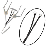 ExionPro 5 Point Breastplate with Sheepskin Padding - Green Elastic & Yellow Lines