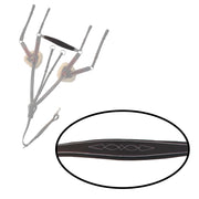 ExionPro 5 Point Breastplate with Sheepskin Padding - Burgundy Elastic & White Strips