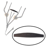 ExionPro 5 Point Breastplate with Sheepskin Padding - Grey Elastic & White Lines 