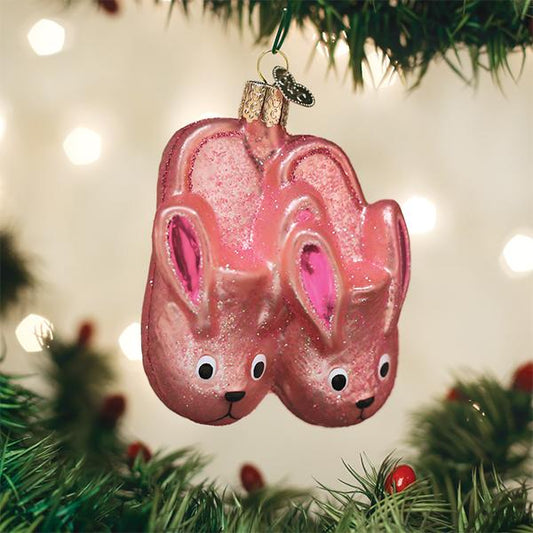 Bunny Slippers Ornament - Southlake Paws