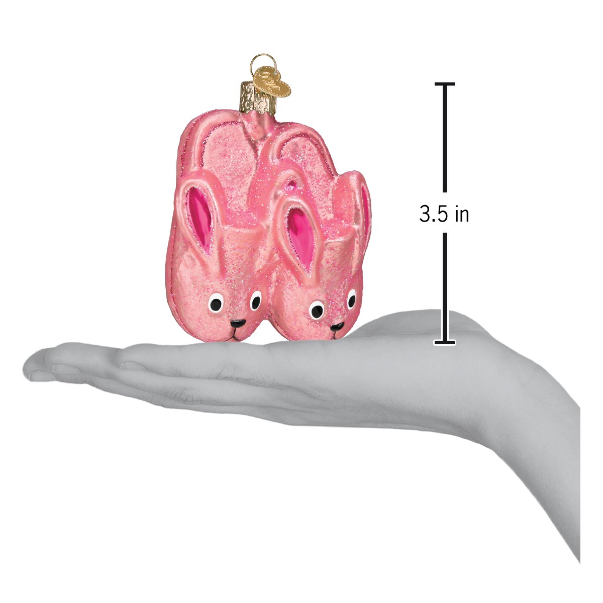 Bunny Slippers Ornament - Southlake Paws