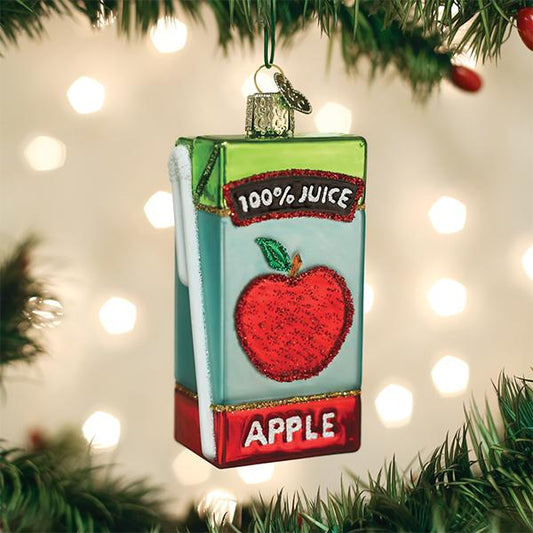 Apple Juice Box Ornament - Southlake Paws