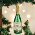 Load image into Gallery viewer, Fancy Champagne Bottle Ornament - Southlake Paws
