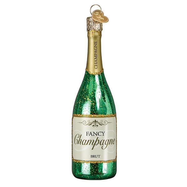 Fancy Champagne Bottle Ornament - Southlake Paws