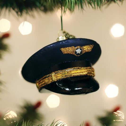Pilot's Cap Ornament - Southlake Paws