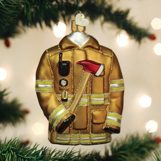 Firefighter's Coat Ornament - Southlake Paws