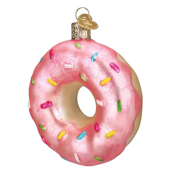 Pink Sprinkles Donut Ornament - Southlake Paws