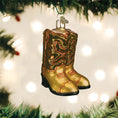Load image into Gallery viewer, Brown Pair Of Cowboy Boots Ornament - Southlake Paws
