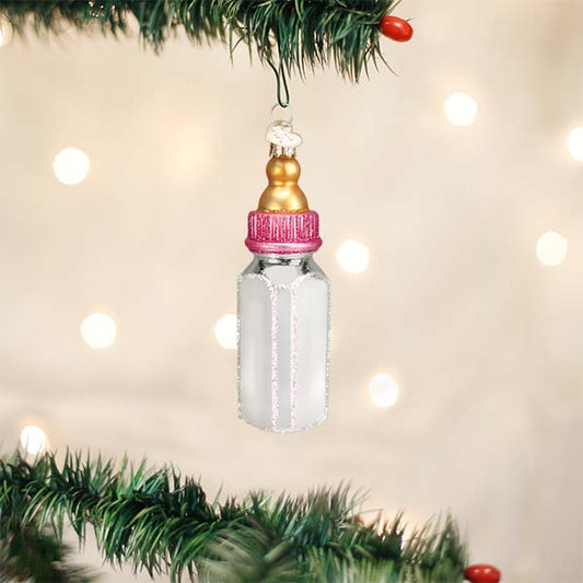 Girl Baby Bottle Ornament - Southlake Paws