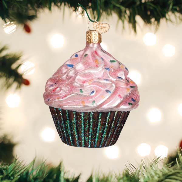 Pink Chocolate Cupcake Ornament - Southlake Paws