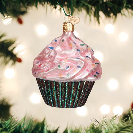Pink Chocolate Cupcake Ornament - Southlake Paws