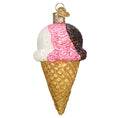 Load image into Gallery viewer, Neapolitan Ice Cream Cone Ornament - Southlake Paws
