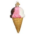 Load image into Gallery viewer, Neapolitan Ice Cream Cone Ornament - Southlake Paws
