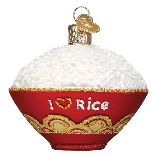 Bowl Of Rice Ornament - Southlake Paws