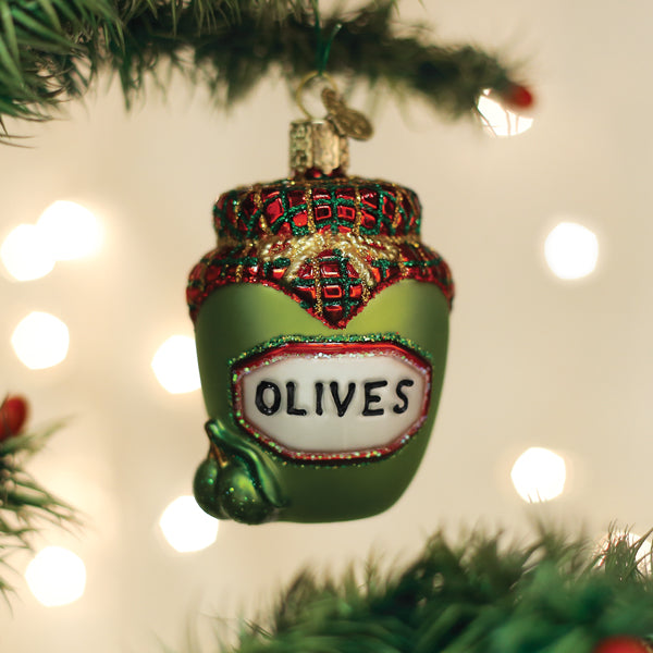 Jar Of Olives Ornament - Southlake Paws
