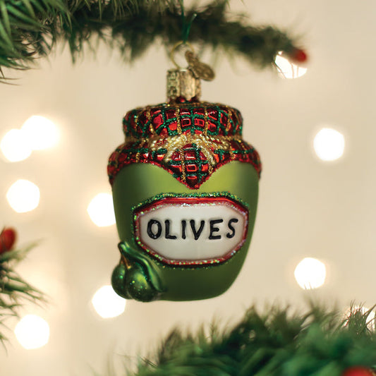 Jar Of Olives Ornament - Southlake Paws