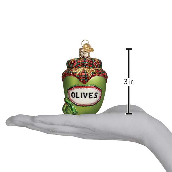 Jar Of Olives Ornament - Southlake Paws