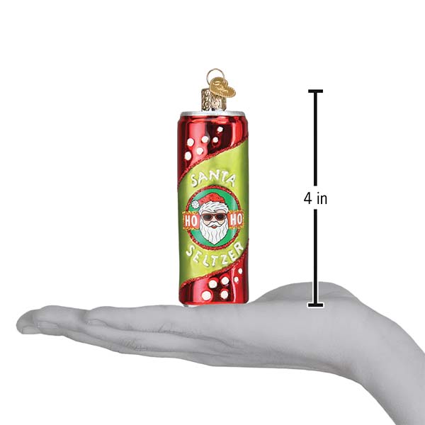 Santa Seltzer Ornament - Southlake Paws