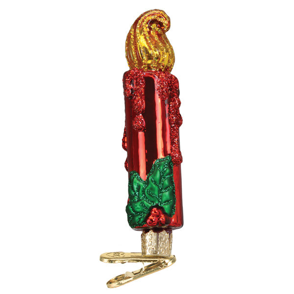 Red Clip-on Candle Ornament - Southlake Paws