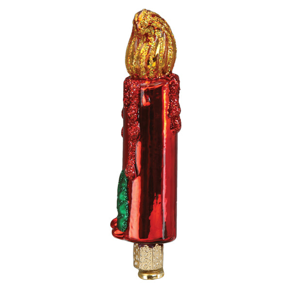 Red Clip-on Candle Ornament - Southlake Paws