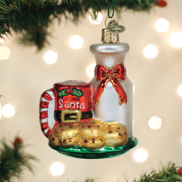 Santa's Milk & Cookies Ornament - Southlake Paws