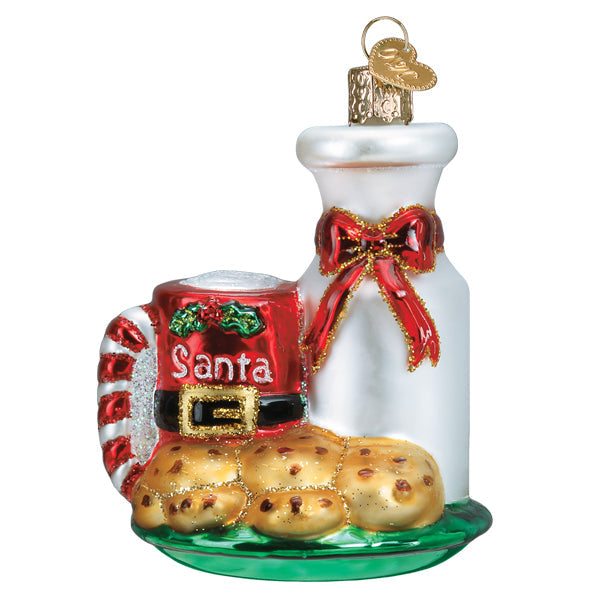 Santa's Milk & Cookies Ornament - Southlake Paws