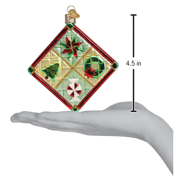 Christmas Quilt Ornament - Southlake Paws