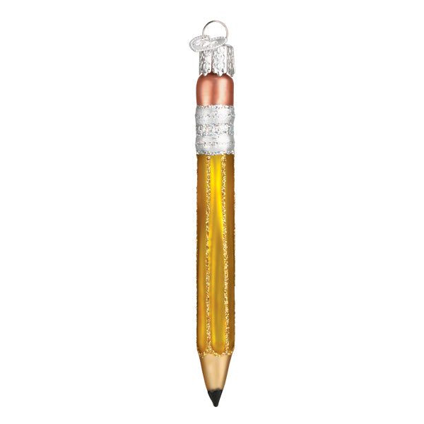 Yellow Pencil Ornament - Southlake Paws