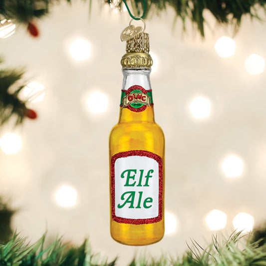 Elf Ale Beer Bottle Ornament - Southlake Paws
