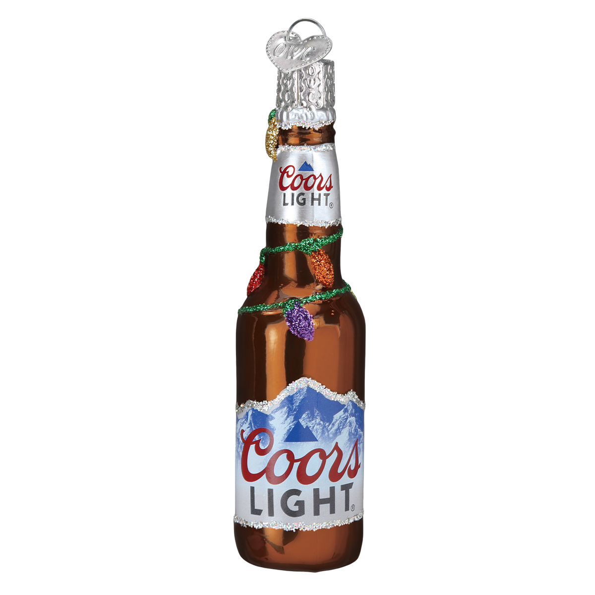 Holiday Coors Light Bottle Ornament - Southlake Paws