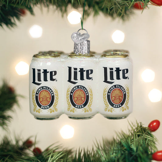 Miller Lite Six Pack Ornament - Southlake Paws
