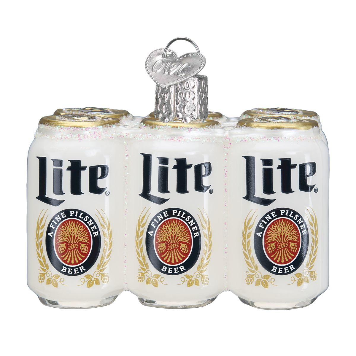 Miller Lite Six Pack Ornament - Southlake Paws