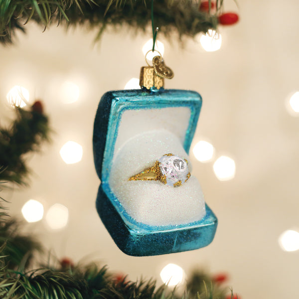 Something Blue Ring Box Ornament - Southlake Paws
