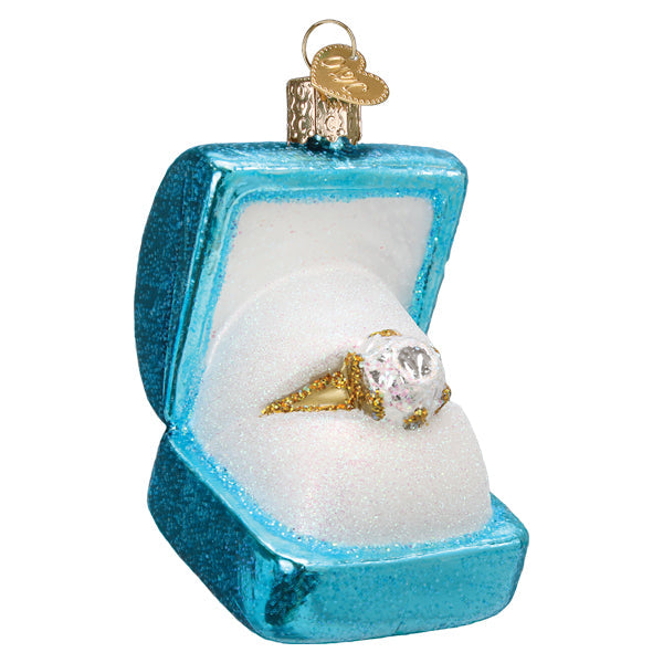 Something Blue Ring Box Ornament - Southlake Paws