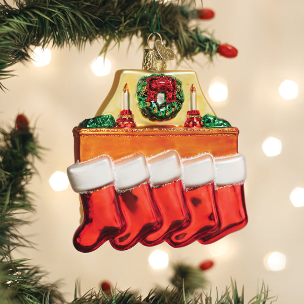 Family Of 5 Stockings Ornament - Southlake Paws