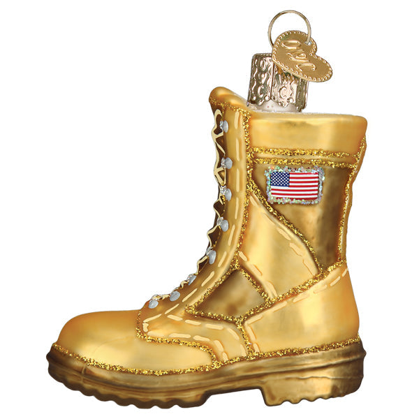 Military Boot Ornament - Southlake Paws
