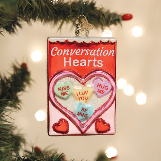 Conversation Hearts Candy Ornament - Southlake Paws