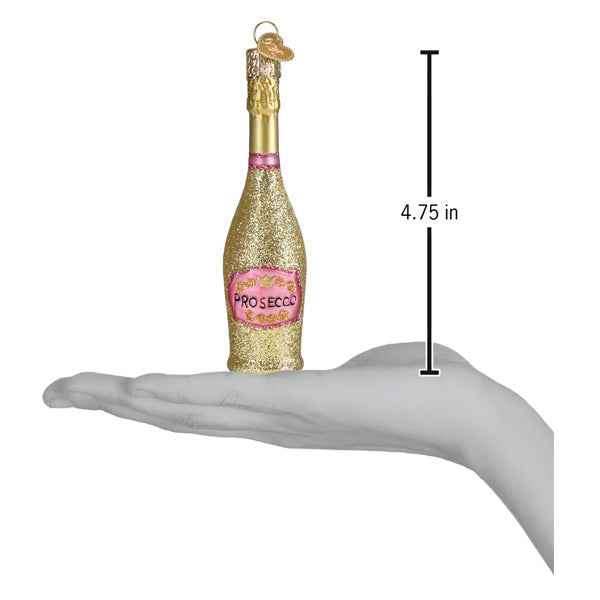 Prosecco Bottle Ornament - Southlake Paws