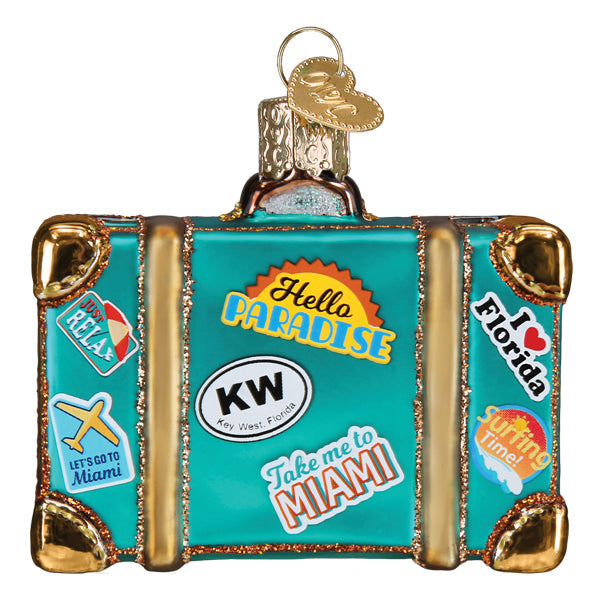 Miami Suitcase Ornament - Southlake Paws