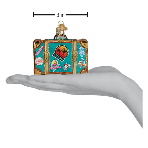 Miami Suitcase Ornament - Southlake Paws