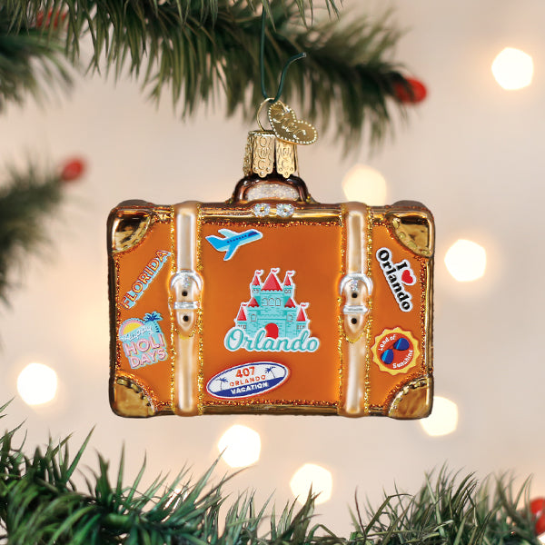 Orlando Suitcase Ornament - Southlake Paws