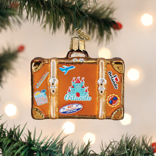 Orlando Suitcase Ornament - Southlake Paws