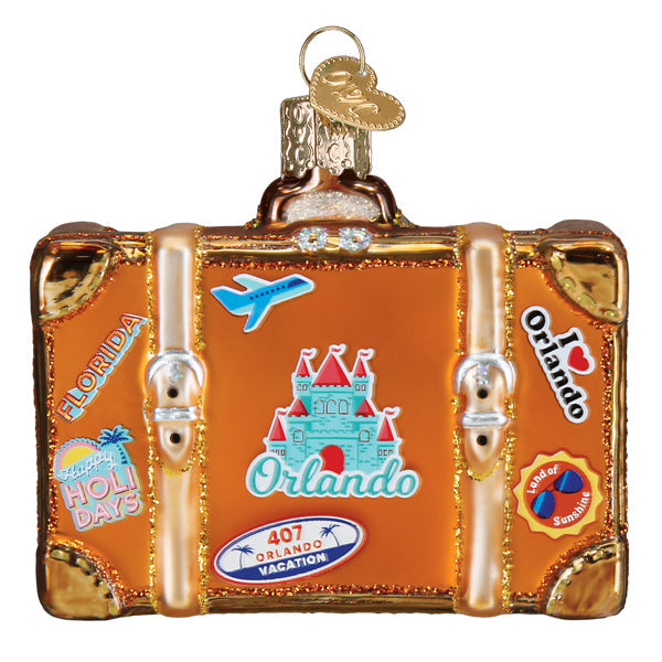 Orlando Suitcase Ornament - Southlake Paws