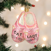 Cat Lady Slippers Ornament
